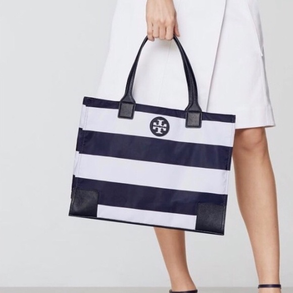 Tory Burch Handbags - Tory Burch Ella Striped Packable Shoulder Bag